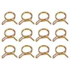 12 Pcs 18mm ID Double Wire Spring Hose Clamp 65Mn Spring Steel Spring Clips