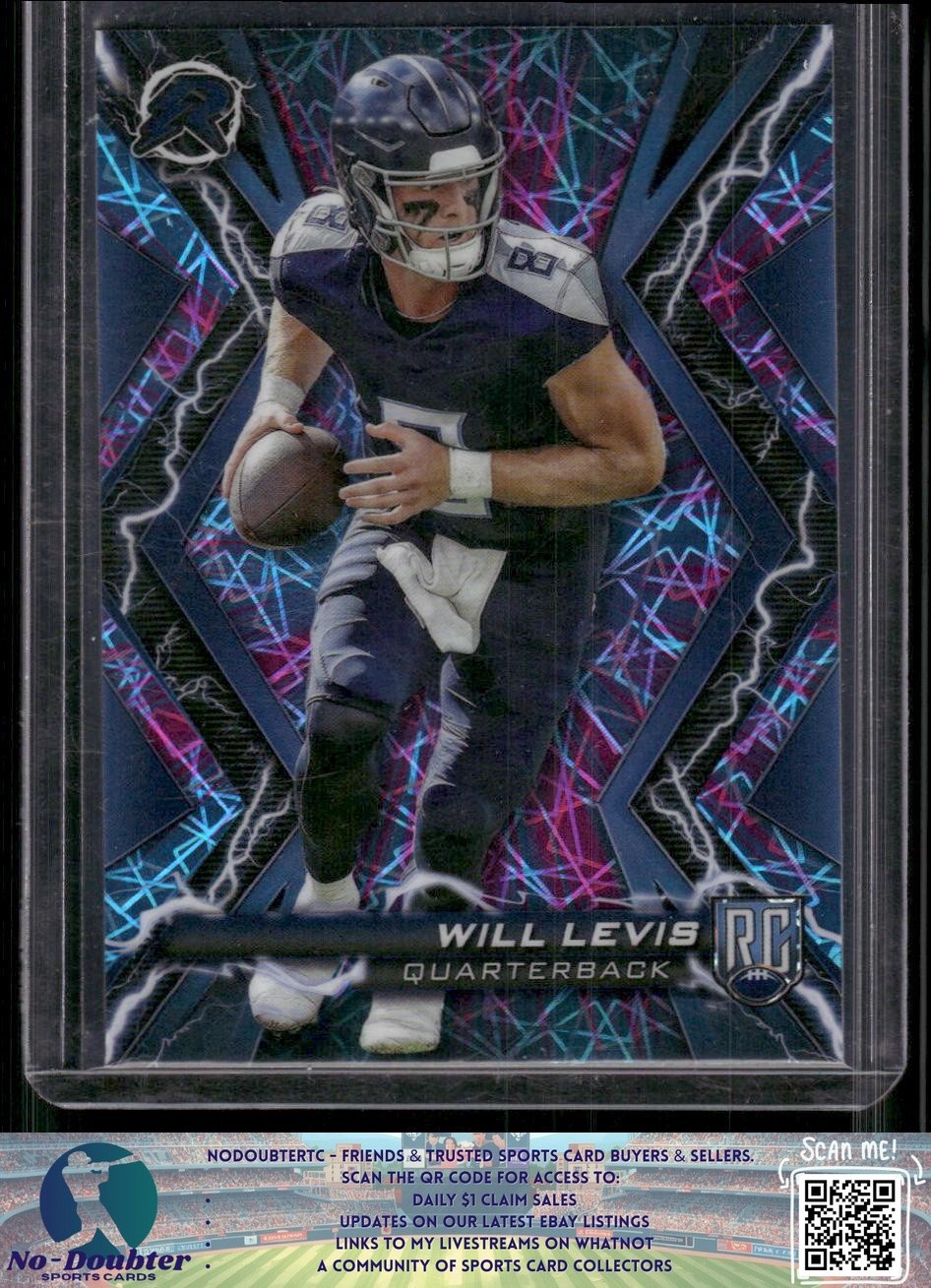 2023 Topps Composite #100 Will Levis Resurgence Blue Pink Shock RC Titans 5.4H