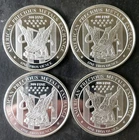 Lot of Four Apmex 1oz Silver Rounds