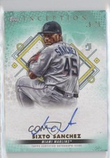 2022 Inception Base Rookie and Emerging Stars Aqua 15/75 Sixto Sanchez Auto ni4
