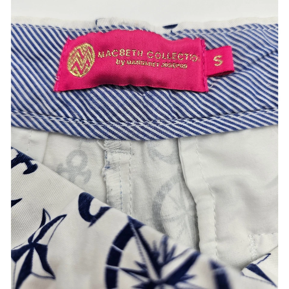 Женские белые/темно-синие морские шорты Macbeth Collection от Margaret Josephs  - Изображение 2 из 4