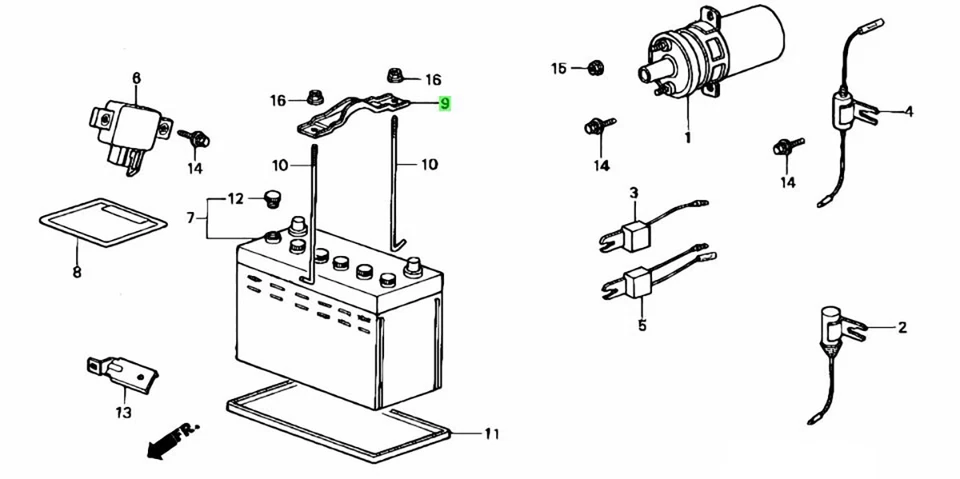 Placa de retención de batería genuina para Honda CR-V CRV 2007 2008 2009 - 2015 Foto 3 de 4