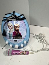 Disney Frozen Lighted Karaoke Machine Portable - Includes Microphone J E