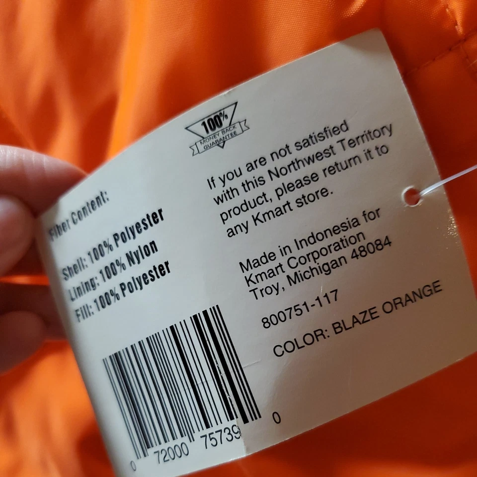 Northwest Territory Quilted Hunting Vest Orange Men’s Medium - Image 4 of 4