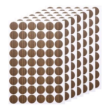 7 PCS Self-Adhesive Screw Hole Sticker 0.83in Dark Walnut Screw Hole Cover