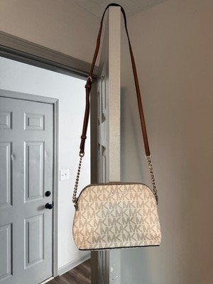Jet Set Travel Medium Logo Dome Crossbody Bag Michael Kors Cream