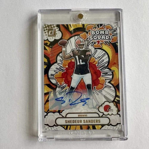 2025 Panini Donruss Football Bomb Squad Shedeur Sanders RC Auto 51/75
