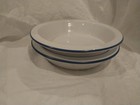 2 Mason Cash Enamour Baking/Casserole Dish White/Blue Rim Stoneware England 9.5" — photo 6