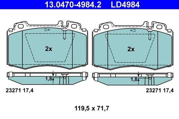 ATE BremsbelÄGe Bremsbelagsatz Vorne MERCEDES-BENZ M-KLASSE S-KLASSE W220 V220-image