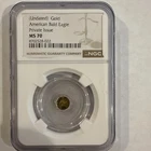 NGC Gold American Bald Eagle Private Issue Coin  MS70 1/500 .9999 gold