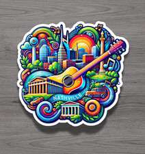 Nashville Tennessee Fridge Magnet or Laptop Sticker