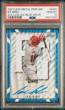 2021 Perfect Game AUTO Blue Wave 2/10 IKE IRISH Orioles AUBURN Tigers PSA 10