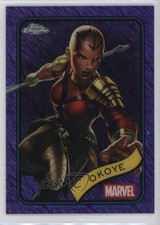 2025 Topps Chrome Marvel Comics Purple Shimmer Refractor 42/75 Okoye #58 0c7w