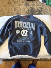 Vtg 1990s UNC North Carolina Tar Heels Crewneck Sweatshirt Mens L 90s Blue