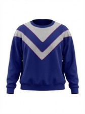 Maeve Anthropologie Chevron Pullover Sweatshirt Women  s 3XL Cotton Stretch Blue