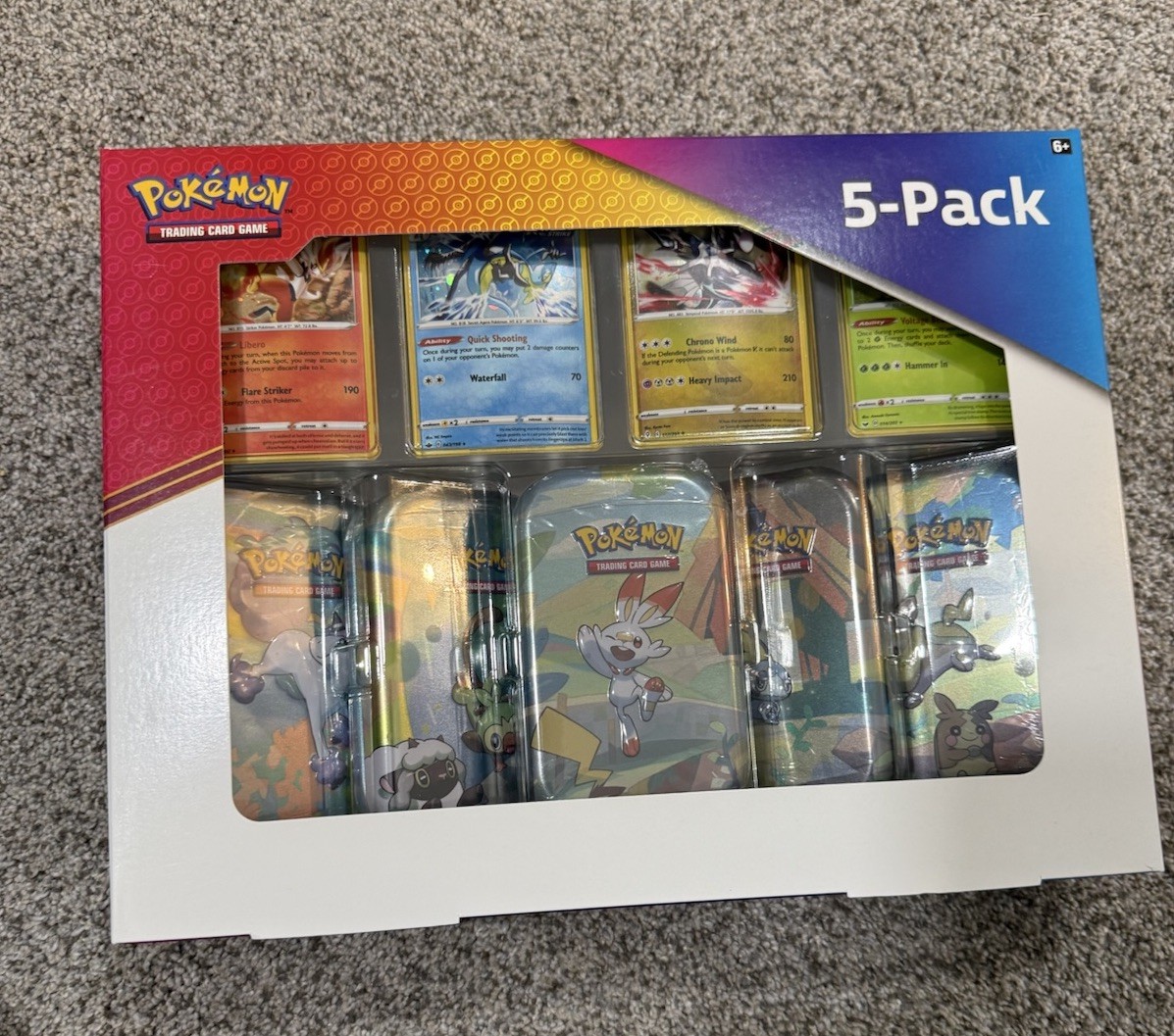 Costco Pokémon 5 Pack Galar Pals Mini Tins- Evolving Skies and