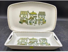 Figgjo Flint Market Platters - Scandinavian folk style Platters - Set Of 2