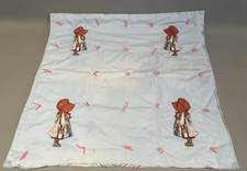 Vintage 1970s Handcrafted Holly Hobbie Reversible Quilt Style Doll Blanket