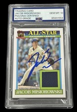 2026 Topps All Star Signed Jacob Misiorowski RC Brewers Relic Card PSA 10 Auto