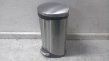 Brand Name 6ZCL0 2-1/2 Gal Container Cap Silver Stainless Steel Step Can (BW)
