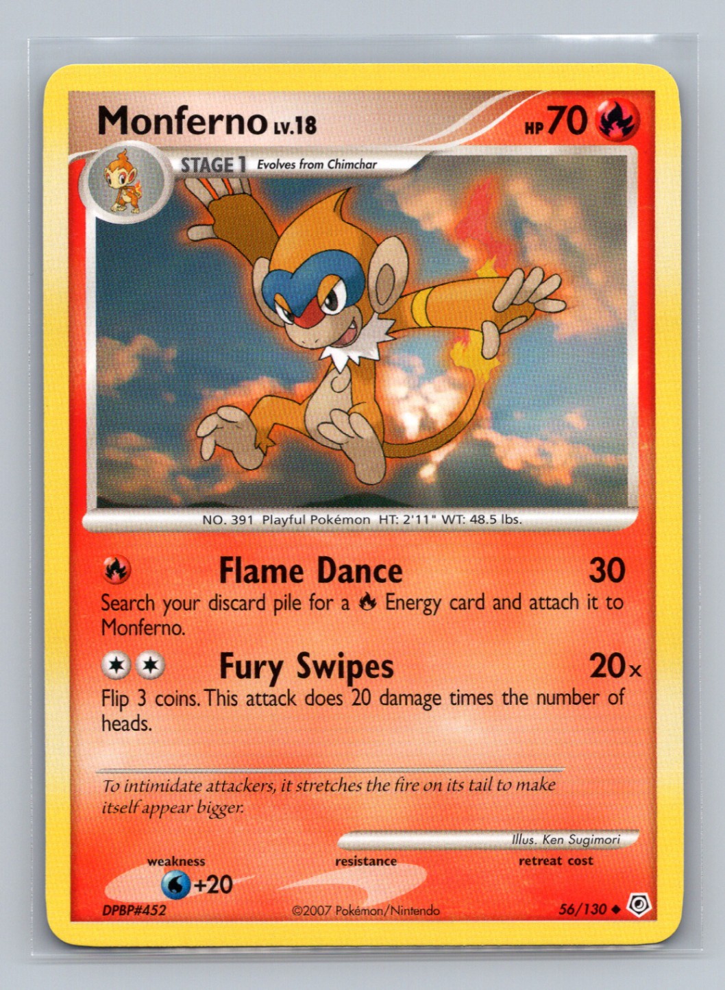 Pokémon TCG Monferno 56/130 Diamond and Pearl Normal LP