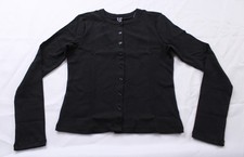 Gap Women's Petite Long Sleeve Modern Crewneck Cardigan AC2 Black Small NWT