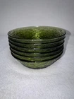 Vintage Anchor Hocking Soreno Avocado Green Salad Cereal Soup Bowls Set of 6