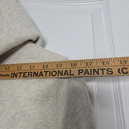 Abercrombie & Fitch Hoodie Women's Large Double Zip Light Heathered Gray Y2K - Picture 5 of 9