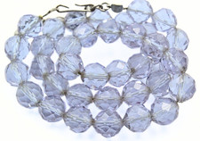 Exquisite 40's Vintage Faceted Purple Lavander Glass Bead Necklace