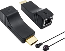 196ft HDMI Extender CAT5e/CAT6 Cable 2K HDMI Transmitter &Receiver Full HD 1080P