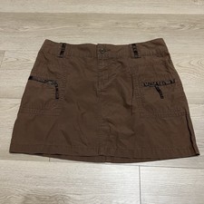 Vintage Y2K Old Navy Brown Cargo Mini Skirt Grunge Blokecore Sporty Women  s 4