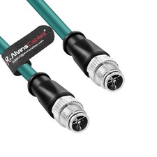 M12 X-Code 8 Pin to 8 Pin Ethernet Cable for Cognex Basler Industrial Camera 1m