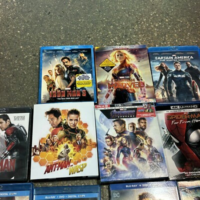 Huge Blu-ray Lot of 22 Marvel & DC Movies Action Adventure Comedy