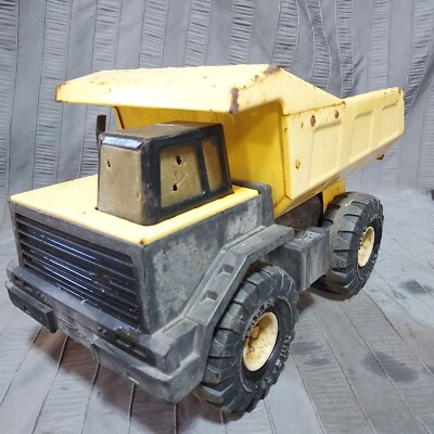 Vintage Tonka XMB-975 Metal Dump Truck Tonka Mighty Yellow Toy