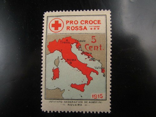 4 Poster Stempel Aschenputtel Vignetten Reklamemark Pro Rotes Kreuz Italien 1915