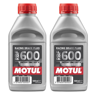 MOTUL BRAKE FLUID RBF 600 FACTORY LINE SYNTHETIC DOT 4 RACING 500ML - SET OF 2