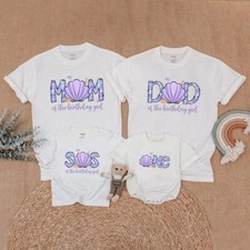 Mermaid First Birthday Family Shirt, 1st Birthday Mermaid Shirts