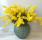 Artificial Flowers Australian Native Golden Wattle Yellow Bouquet Flower 5 Stems