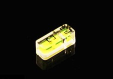 One 2 Axis 13mm x 5mm TINY Dual Tube Vial Bubble Spirit Level Yellow / Tripod