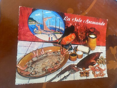 La Sole Normande.   Französische Küche Farbpostkarte 1