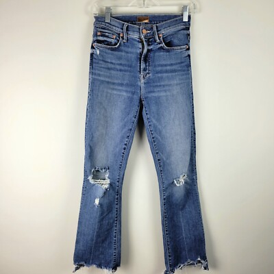 Mother The Insider Crop Step Chew Dancing on Coals High Waist Jeans Denim Sz 24