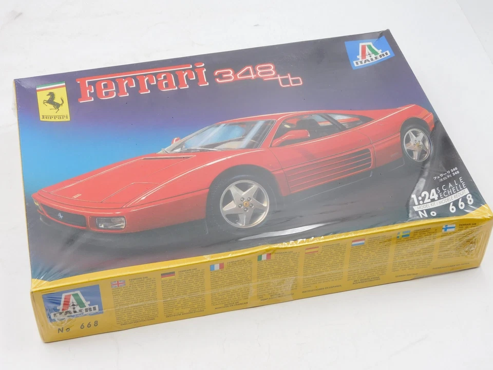 Italeri Ferrari 348 TB 1/24 Kit En Plastique Vintage 668 Années 1990 Avec Boîte - Photo 1/1