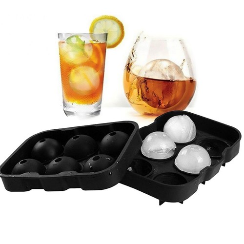 Large Ice Cube Tray Ball Maker Big Silicone Mold Sphere Whiskey Round Mould DINV - Picture 9 of 15
