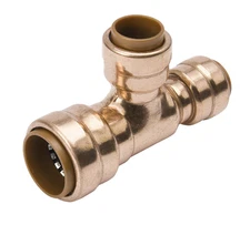 NEW! MUELLER ProLine PUSH FIT 3/4" x 1/2" x 1/2" REDUCING TEE, COPPER, 652-433LW