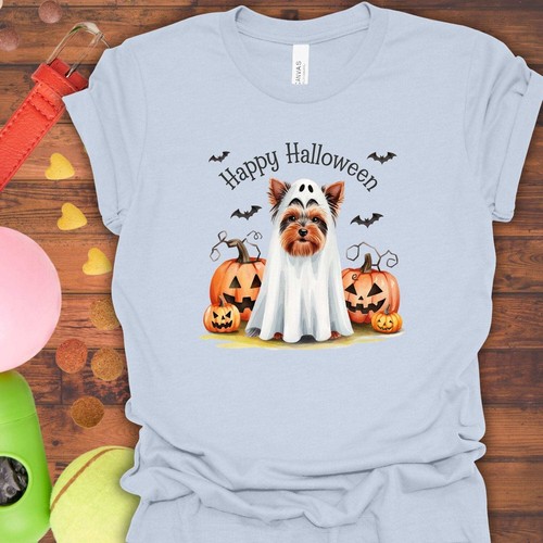HAPPY HALLOWEEN YORKIE T-SHIRT - Picture 15 of 29