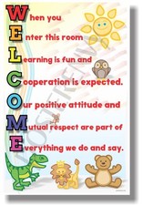 Welcome: When You Enter This Room animals - NEW Motivational POSTER cm1186 