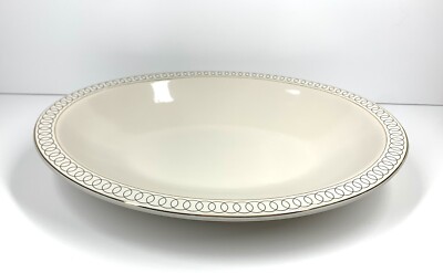 West Elm Fishs Eddy Oval Serving Bowl Gilded Dinnerware Collection 12