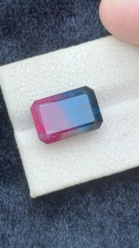 11 CRT Bicolour Natural Tourmaline Earth Mined Unheated Faceted - Picture 3 of 3