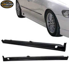 Fits 98-02 Honda Accord 4Dr Sedan Side Skirts Extension Lip Unpainted Black PU