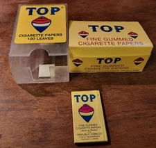 TOP Cigarette Papers, Dispenser and Roller Lot: 16 pks, 1 Dispenser, 1 Roller